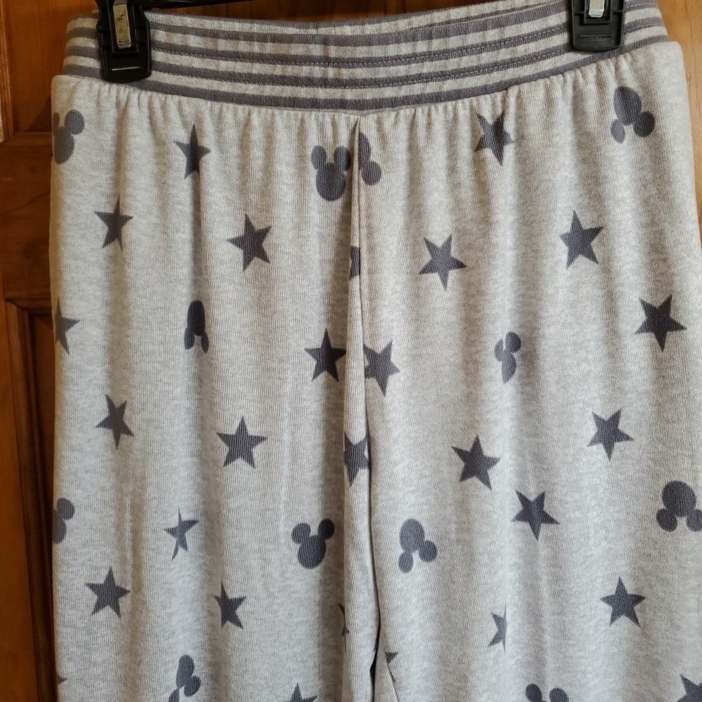 Disney Mickey Mouse Womens Grey 2PC Pajama Set Size M Sleepwear - Picture 8 of 15